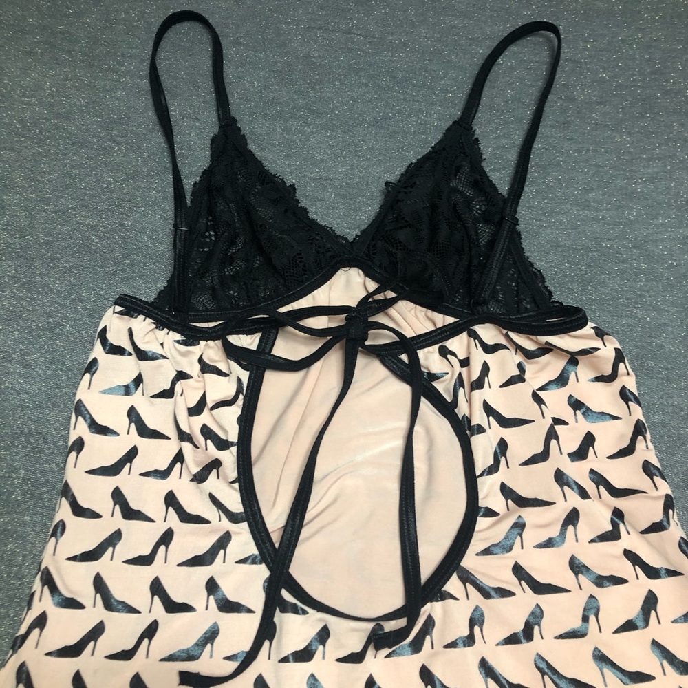 *NWOT* Dreamgirl Stiletto Print Babydoll Set - Picture 6 of 12